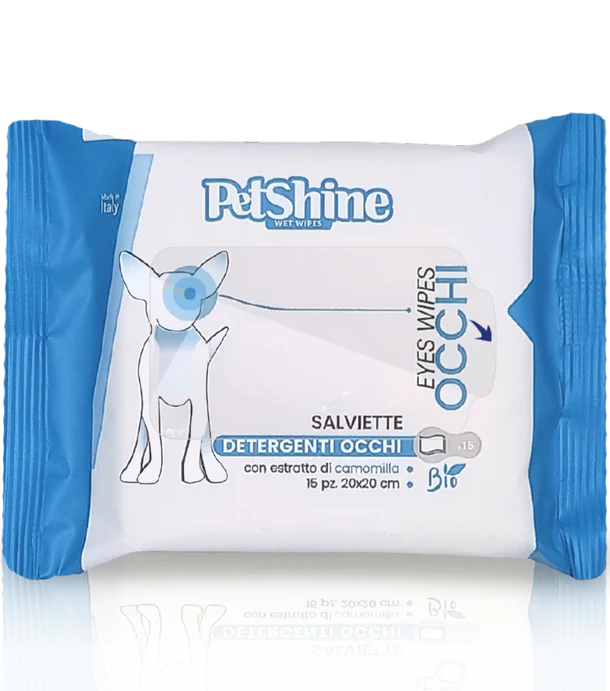 Pet Shine Wet Wipes for Eye Care for Cats and Dogs