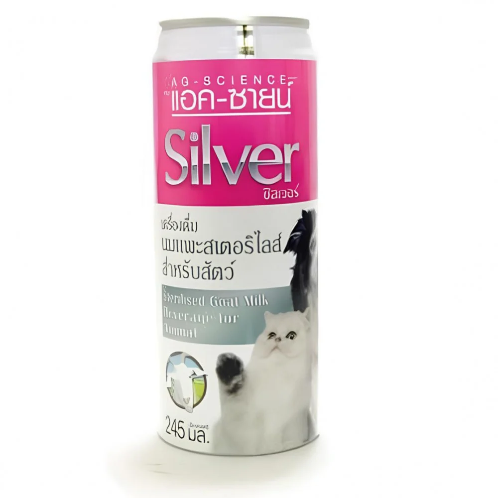AG Science Silver Fresh Goat Milk for Cats and Dogs 245ml