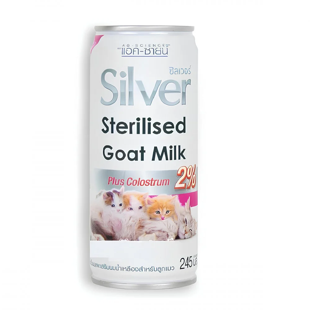 AG Science Silver Plus Fresh Goat Milk for Cats and Small Dogs 245 ml