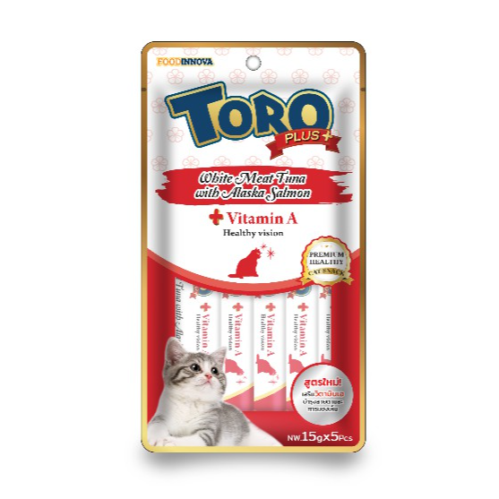 Toro Plus white meat Tuna and Alaskan Salmon (For eye health, Vitamin A) 75g
