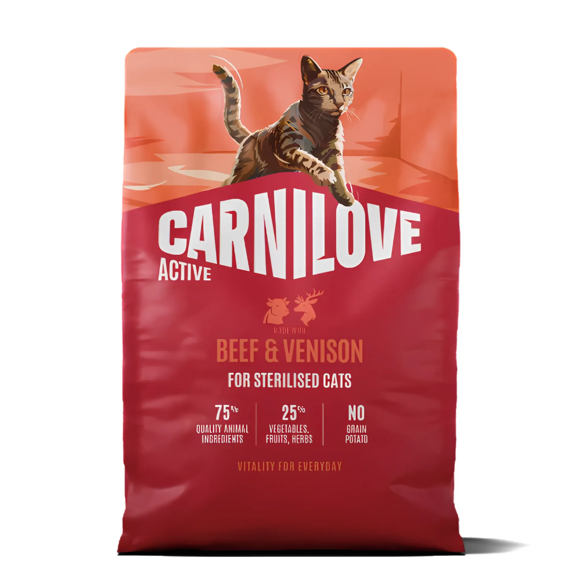 Carnilove Active Cat Dry Made with Beef & Venison for Sterilised Adult Cats 400G