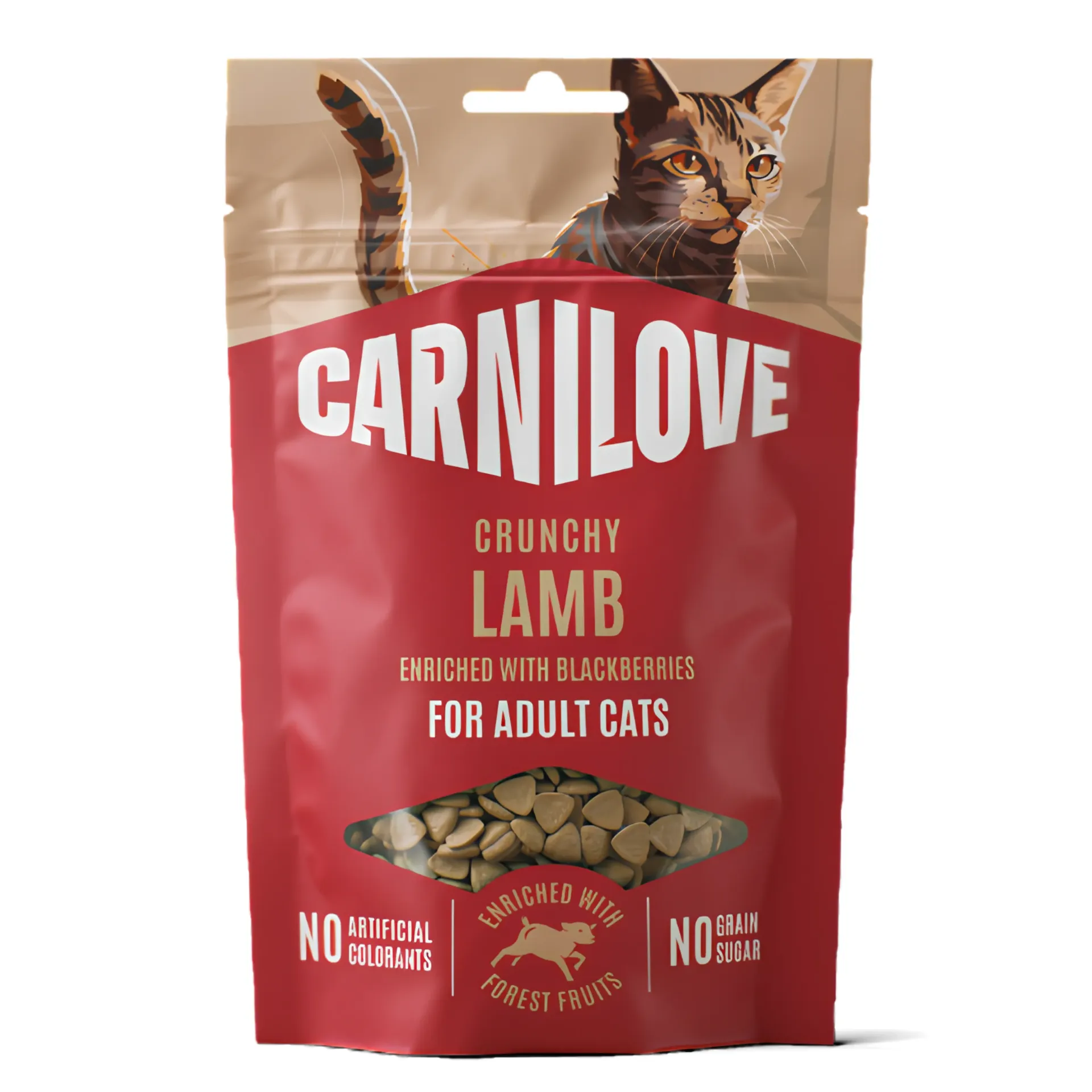 Carnilove Cat CRUNCHY Snack Lamb Enriched with Blackberries 50G
