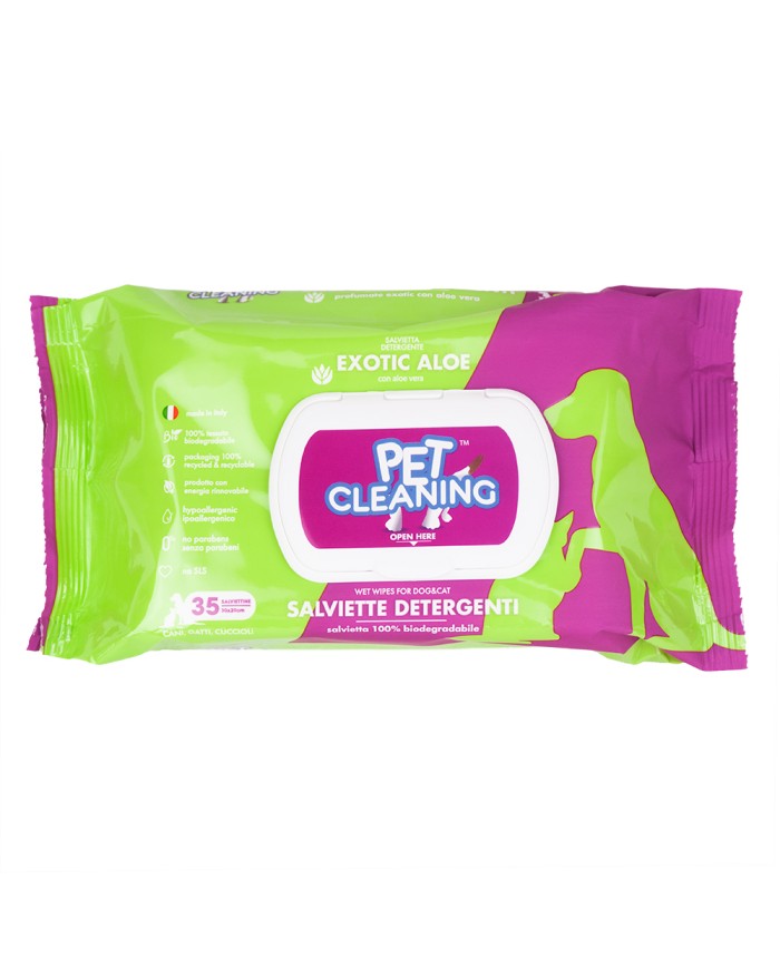 Pet Cleansing Tissues with Aloe Vera Fragrance