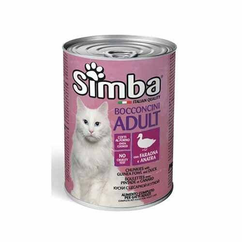 Simba Cat with fresh pieces of Guinea Fowl and Duck in broth 415g