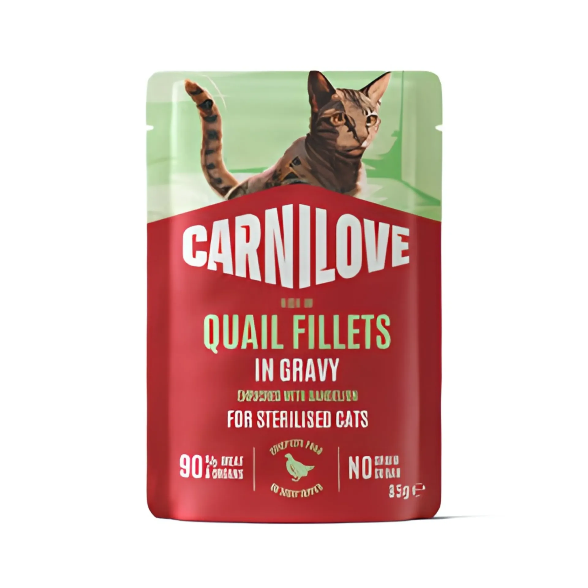 [100228] Carnilove Cat Pouch Rich in Quail Enriched with Dandelion for Sterilized 85G