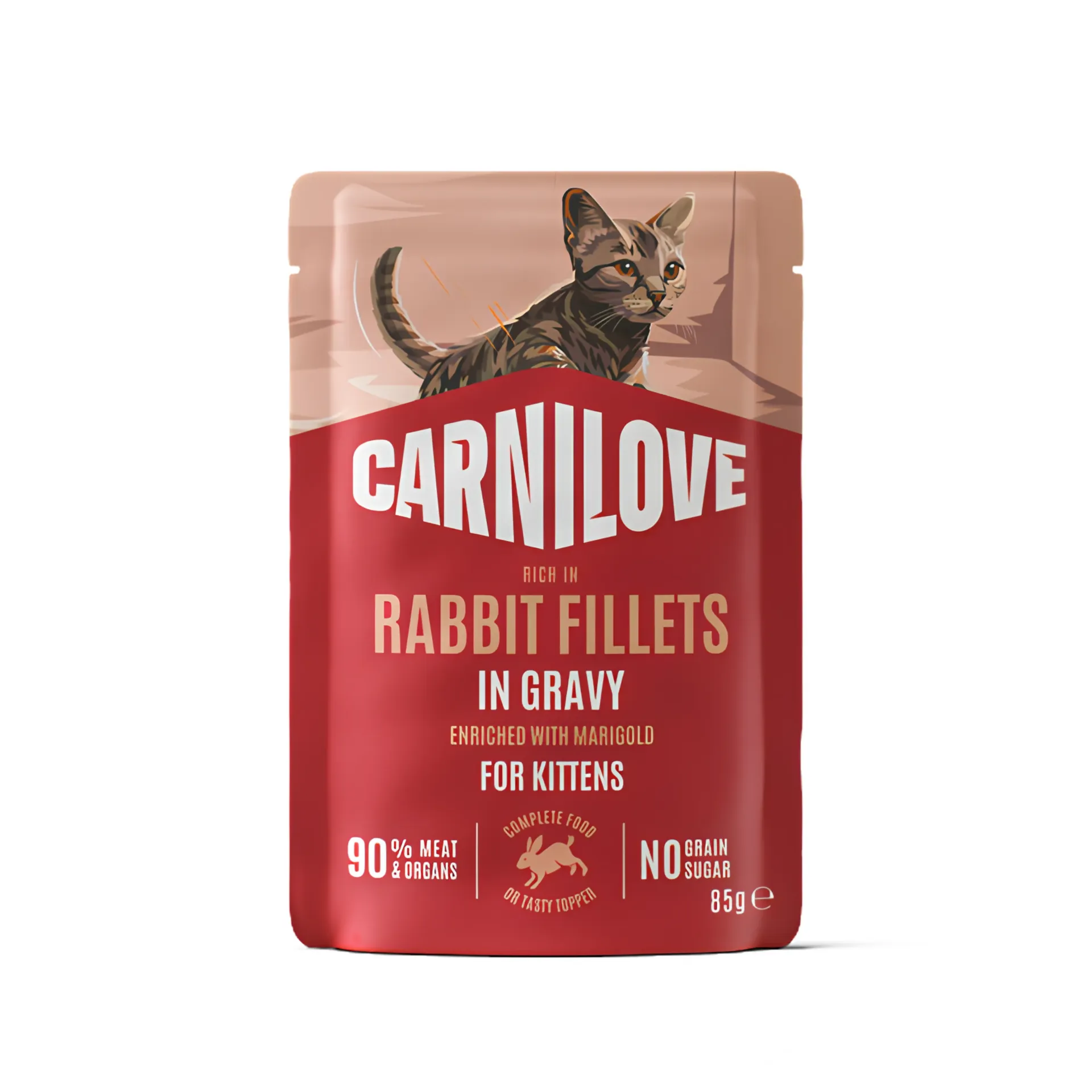 [100232] Carnilove Cat Pouch Rich in Rabbit Enriched with Marigold 85G