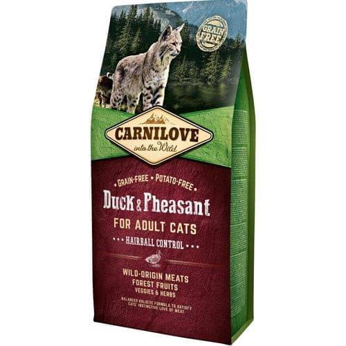 Carnilove Duck & Pheasant for Adult Cats – Hairball Control 2 kg