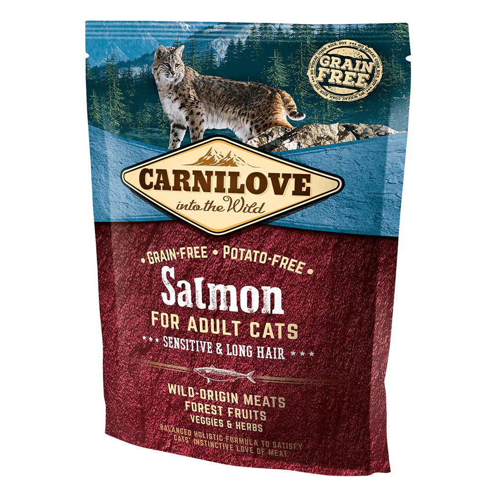 [100218] Carnilove Salmon for Adult Cats – Sensitive & Long Hair 400G