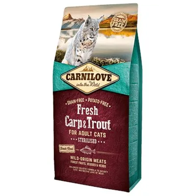 Carnilove Fresh Carp & Trout Sterilised for Adult cats 6 kg