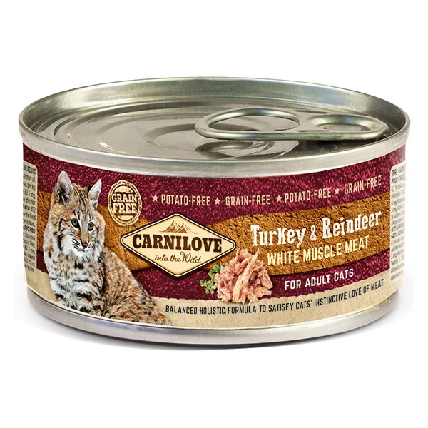 Carnilove White Muscle Meat Turkey & Reindeer for Adult Cats 100 Gram