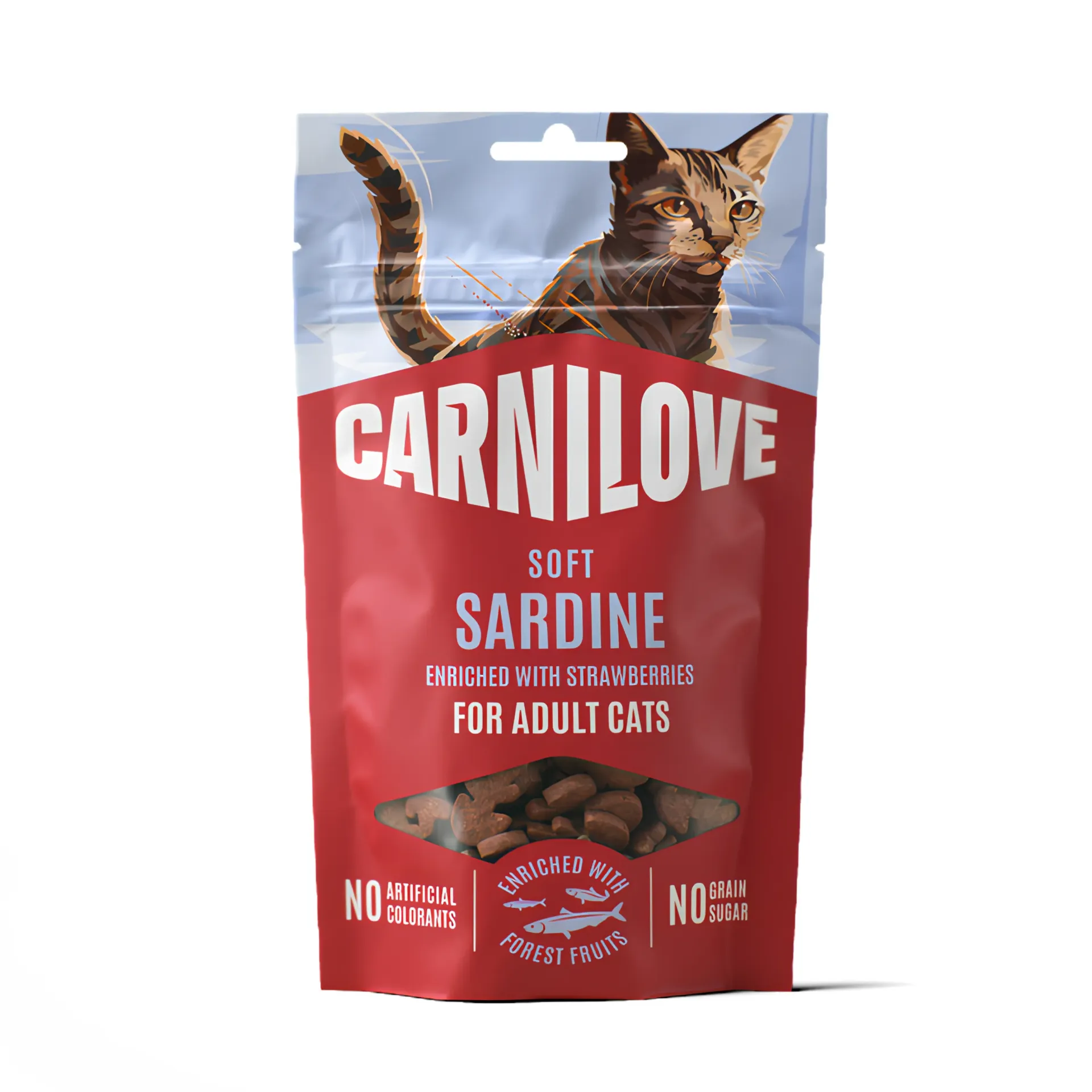 [100227] Carnilove Cat Semi Moist Snack Sardine Enriched with Parsley 50G