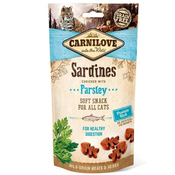 Carnilove Cat Semi Moist Snack Sardine Enriched with Parsley 50G