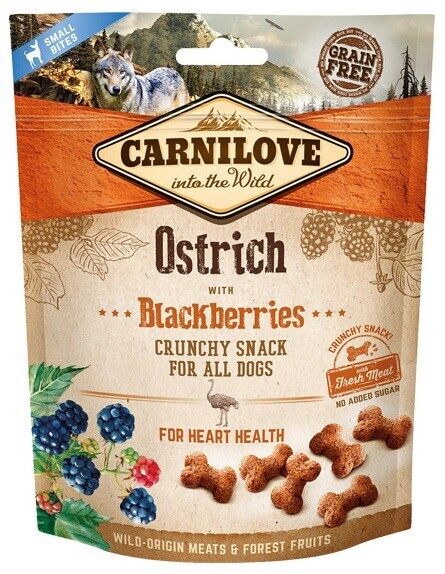 Carnilove Dog Crunchy Snack Ostrich with Blackberries with Fresh Meat 200G