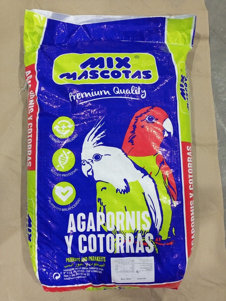 MixM LOROS Y COTORRAS 15 KG