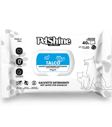 [306004] Pet Shine Wet Wipes Talco Scented