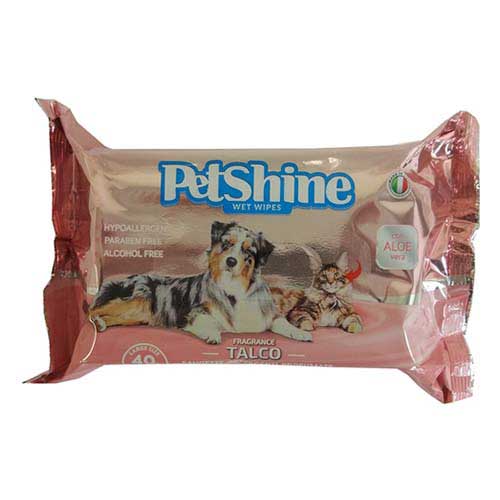 [306004] Pet Shine wet wipes Talco scented