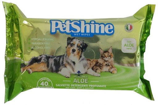 [306007] Pet Shine wet wipes with the scent of Aloe perfume