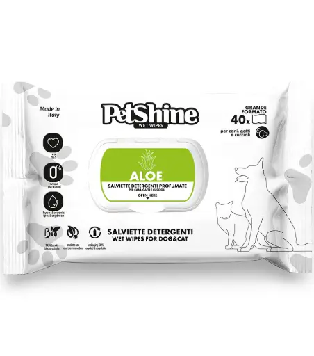 [306007] Pet Shine wet wipes with the scent of Aloe perfume