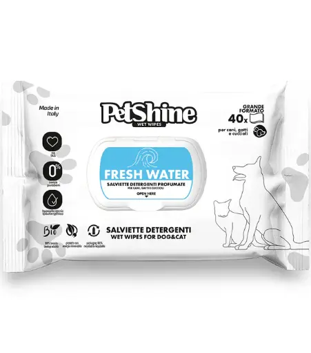[306003] Pet Shine wet wipes with a fresh water scent