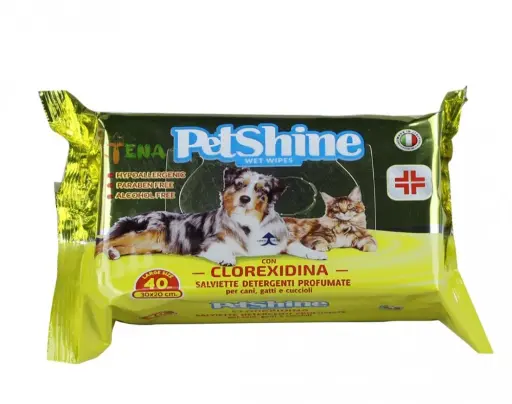[306008] Pet Shine wet wipes with Clorexidina scent for sterilization