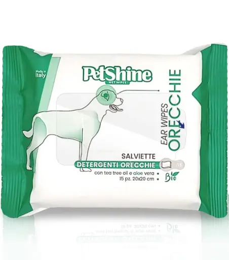 [306002] Pet Shine Wet Wipes for Ear Care for Cats and Dogs