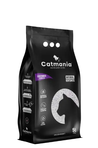 [8007033] Catmania Premium While Cat Litter Lavender Scented 10L