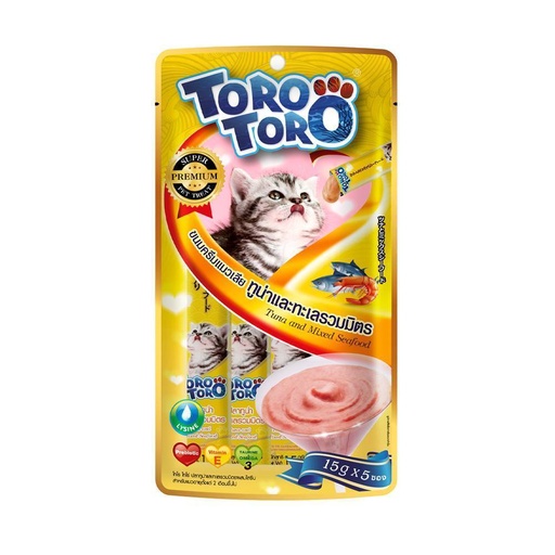 [607014] تورو بلس تونا ومأكولات بحرية مع ليسين (مع ليسين) 75 جم