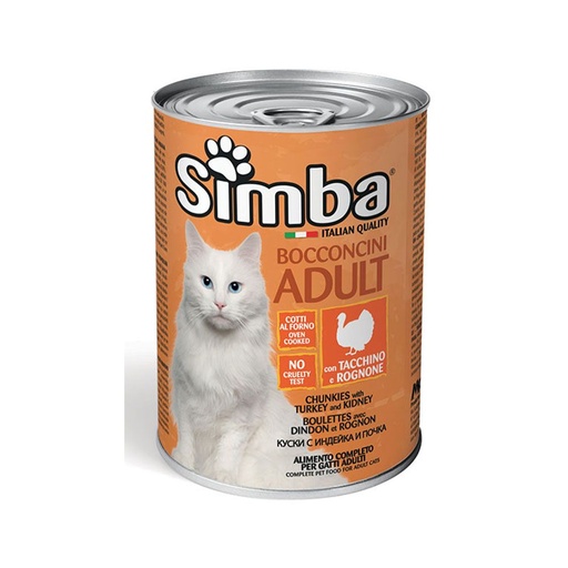 [606025] Simba Cat with Turkey pieces and fresh Kidneys in broth 415g