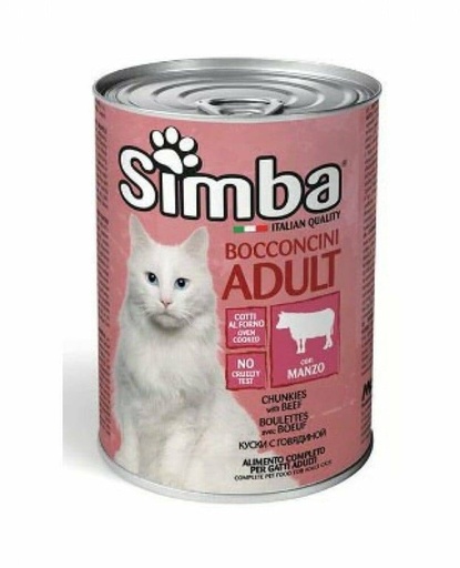 [606029] Simba Cat fresh Beef pieces in Gravy 415g